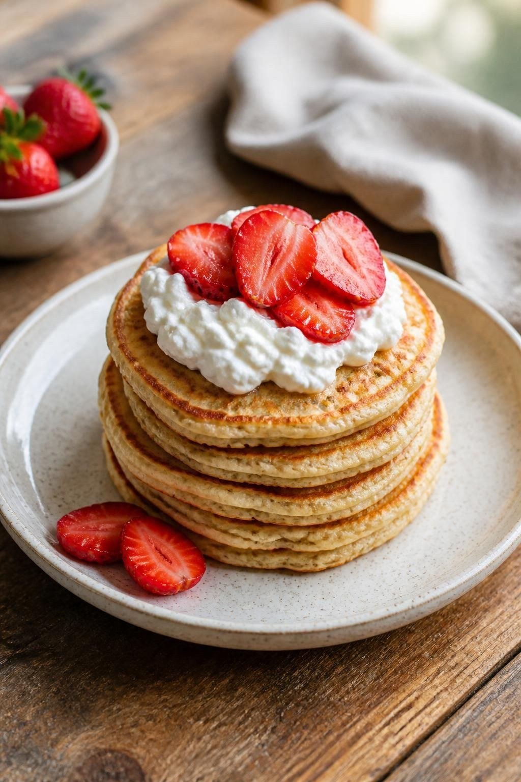 Cottage Cheese Oat Pancakes