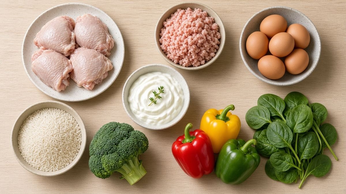 High-protein meal prep shopping list ingredients