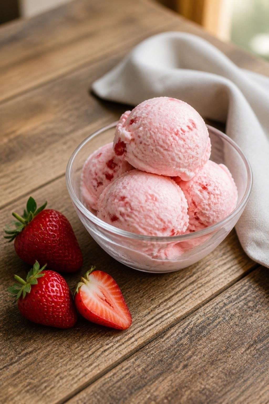 Strawberry Greek Yogurt Frozen Yogurt